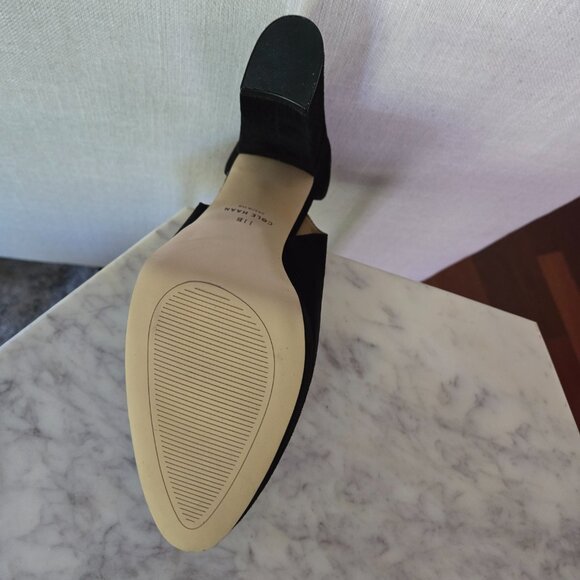Cole Haan Women's Remi Black Suede Platform Block Heel Pumps - Picture 12 of 12